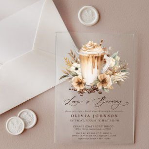 Boho Love is Vrijgezellenfeest brouwen Acryl Uitnodigingen