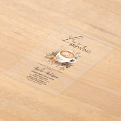 Boho Love is Vrijgezellenfeest brouwen Acryl Uitnodigingen (Laagn)