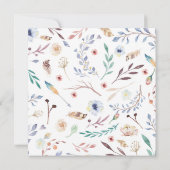 Boho Love Uilen Huwelijksuitnodiging Bloemen Kaart (Achterkant)