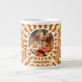 Boho Love You Mom Gepersonaliseerde Foto Moederdag Grote Koffiekop