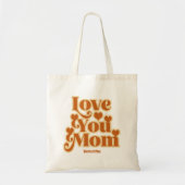 Boho Love You Mom Gepersonaliseerde Moederdag Tote Bag (Voorkant)
