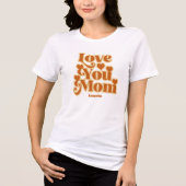 Boho Love You Mom Gepersonaliseerde Moederdag Tri-Blend Shirt (Voorkant)