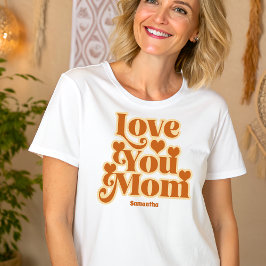 Boho Love You Mom Gepersonaliseerde Moederdag Tri-Blend Shirt