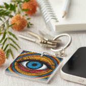 Boho Lucky Bedelamulet Tas Accessoire Cadeau Evil Sleutelhanger (Voorkant Rechts)