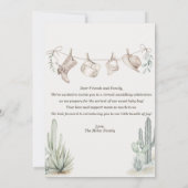 Boho Luier Party Cowboy Baby shower Kaart (Achterkant)