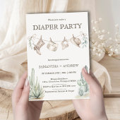 Boho Luier Party Cowboy Baby shower Kaart
