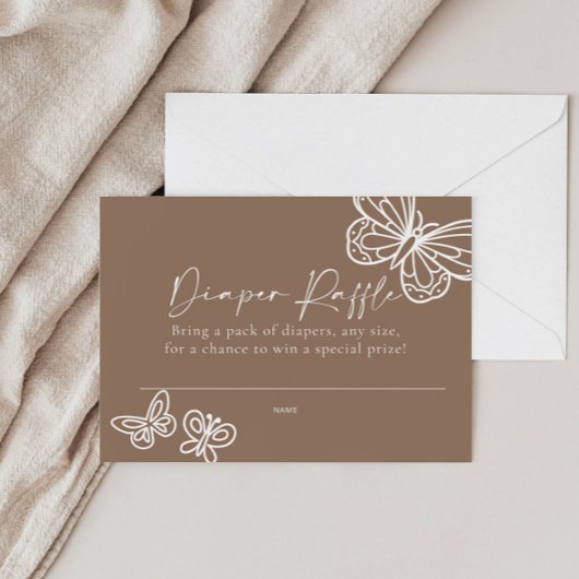 Boho Luier Raffle Baby shower Kaart Notitiekaartje