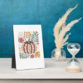 Boho Luipaard Pompoen Herfst � Retro Herfst Bloemi Fotoplaat (Zijkant)