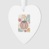 Boho Luipaard Pompoen Herfst � Retro Herfst Bloemi Ornament (voorkant)