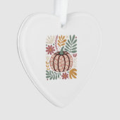 Boho Luipaard Pompoen Herfst � Retro Herfst Bloemi Ornament (voorkant)