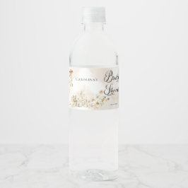 Boho Luipaard | Vrouw Tropische Bloemige Bruiloft  Waterfles Etiket