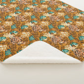 Boho Luipaardprint Levendig Abstracte Fleece Deken (3/4)