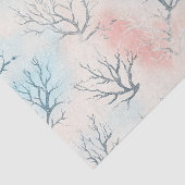 Boho Luxe Watercolor Kust Koraal Patroon (1) Tissuepapier (Detail)