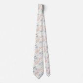 Boho Luxe Waterverf Kust Koraal Patroon (2) Stropdas (Voorkant)