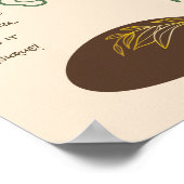 Boho maakt een eenvoudig groen ventilatorcitaat poster (Hoek)