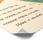 Boho maakt een eenvoudige Gold Flower Quote Poster (Hoek)