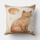 Boho Maan Kat Design Kussen (Voorkant)
