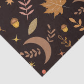 Boho maan met herfstbladerenpatroon    tissuepapier (Detail)