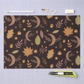 Boho maan met herfstbladerenpatroon    tissuepapier (Craft)