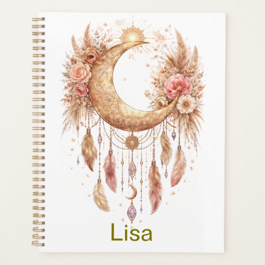 Boho Maan Mystieke Sfeer Planner (Voorkant)