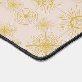 Boho maan sterren zon blush roze patroon bureaumat (Hoek)