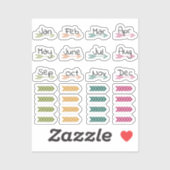 Boho maandpijlen en Washi Planner Stickers (Vel)