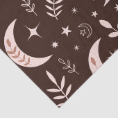 Boho-maanpatroon met bladeren en sterren   tissuepapier (Detail)