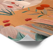 Boho Maanverlichte Woestijn Landschap Muurkunst Pr Poster (Hoek)