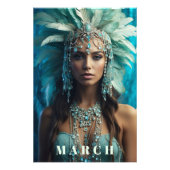 *~* Boho MAART AP53 AQUAMARIJN Hoofdtooi Foto Afdruk (Voorkant)