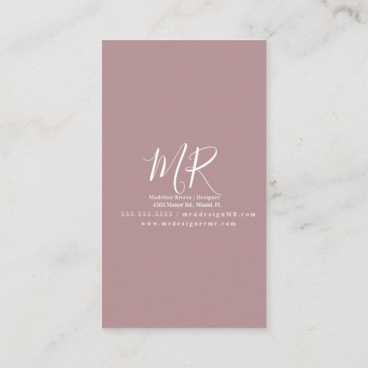 Boho Macrame Artist Handmade Art Designer Blush Visitekaartje (Achterkant)