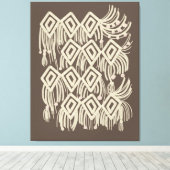 Boho Macrame Hanging Painting Canvas Afdruk (Insitu (Houten vloer))