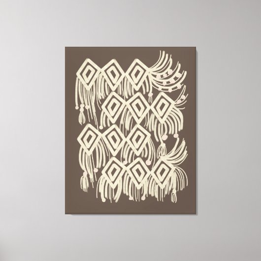 Boho Macrame Hanging Painting Canvas Afdruk (Voorkant)