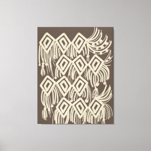 Boho Macrame Hanging Painting Canvas Afdruk