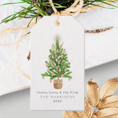 Boho Macrame kerstboom Cadeaulabel
