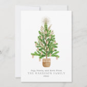 Boho Macrame Kerstboom Feestdagenkaart (Voorkant)