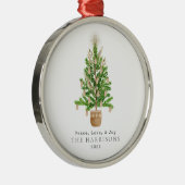 Boho Macrame kerstboomfeestdag Metalen Ornament (Rechts)