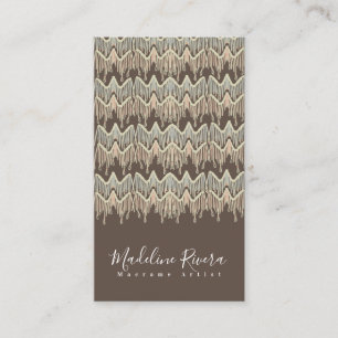 Boho Macrame Kunstenaar Handgemaakte Kunst Ontwerp Visitekaartje