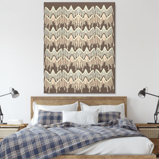 Boho Macrame Schildering Doodle Kunst Canvas Afdruk (Insitu (Slaapkamer))