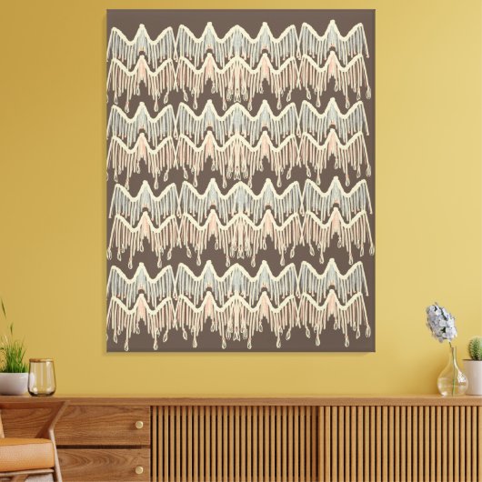 Boho Macrame Schildering Doodle Kunst Canvas Afdruk (Insitu (Woonkamer))
