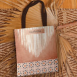 Boho Macrame Southwestern Bachelorette Tote Bag<br><div class="desc">Dankzij een mooie tegel van Terracotta zijn deze aangepaste tassen ideaal voor je vrijgezellenfeest of cadeaus voor je bruidsfeestje. Vind overeenkomende objecten in mijn winkel.</div>