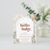 Boho Macrame Tiger Greenery | BABY SHOWER Informatiekaartje (Staand voorkant)