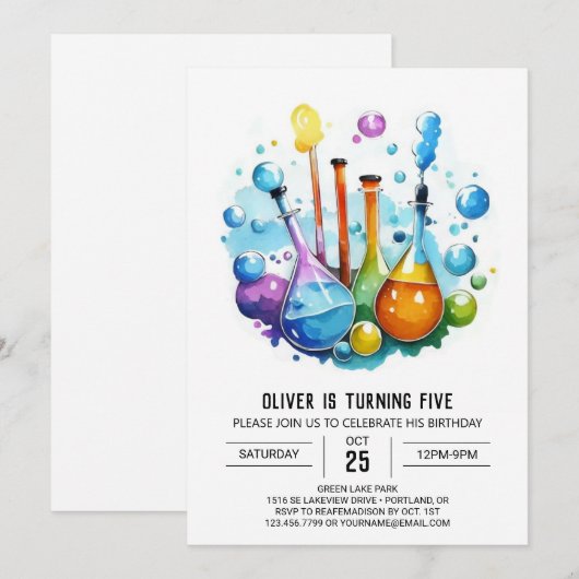 Boho Mad Scientist Discovery Verjaardag Kaart (Voorkant / Achterkant)