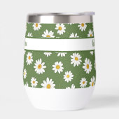 Boho Madeliefje Bloemmotief Groen (Links)