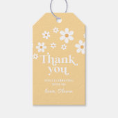 boho madeliefje gele bedankjes cadeau labels cadeaulabel (Voorkant)
