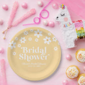 boho madeliefje gele Bruidsdouche Papieren Borden Papieren Bordje (Feest)