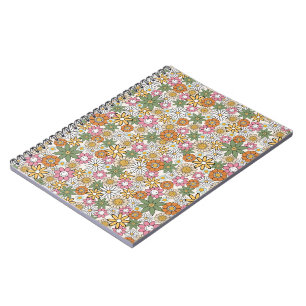 Boho Madeliefjes Bloemen 70s Groovy Bloemmotief Notitieboek