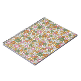 Boho Madeliefjes Bloemen 70s Groovy Bloemmotief Notitieboek