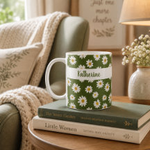 Boho Madeliefjes Bloemmotief Groen