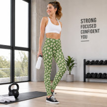 Boho Madeliefjes Bloemmotief Groen