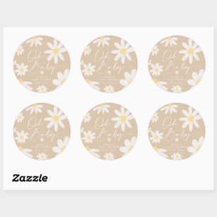 Boho Madeliefjesbloem Ronde Sticker